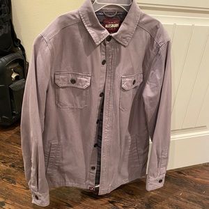 Alesbury Men’s Grey Military Shirt Jacket -Medium